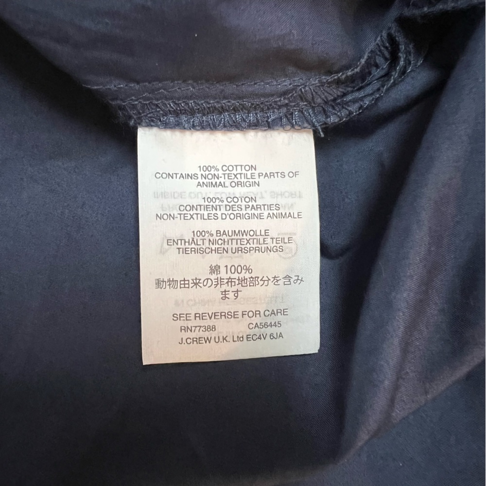 J Crew navy beaded cotton top - Picture 3 of 5